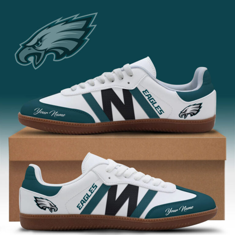 LIMITED EDITION - NEW CUSTOMIZED NFL02 PPE PHILADELPHIA EAGLES CLASSIC SNEAKERS