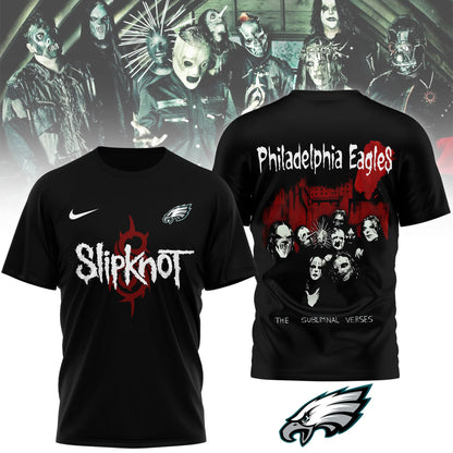 LIMITED EDITION - NEW CUSTOMIZED NFL02 PPE PHILADELPHIA EAGLES SLIPKNOT 3D SHIRT