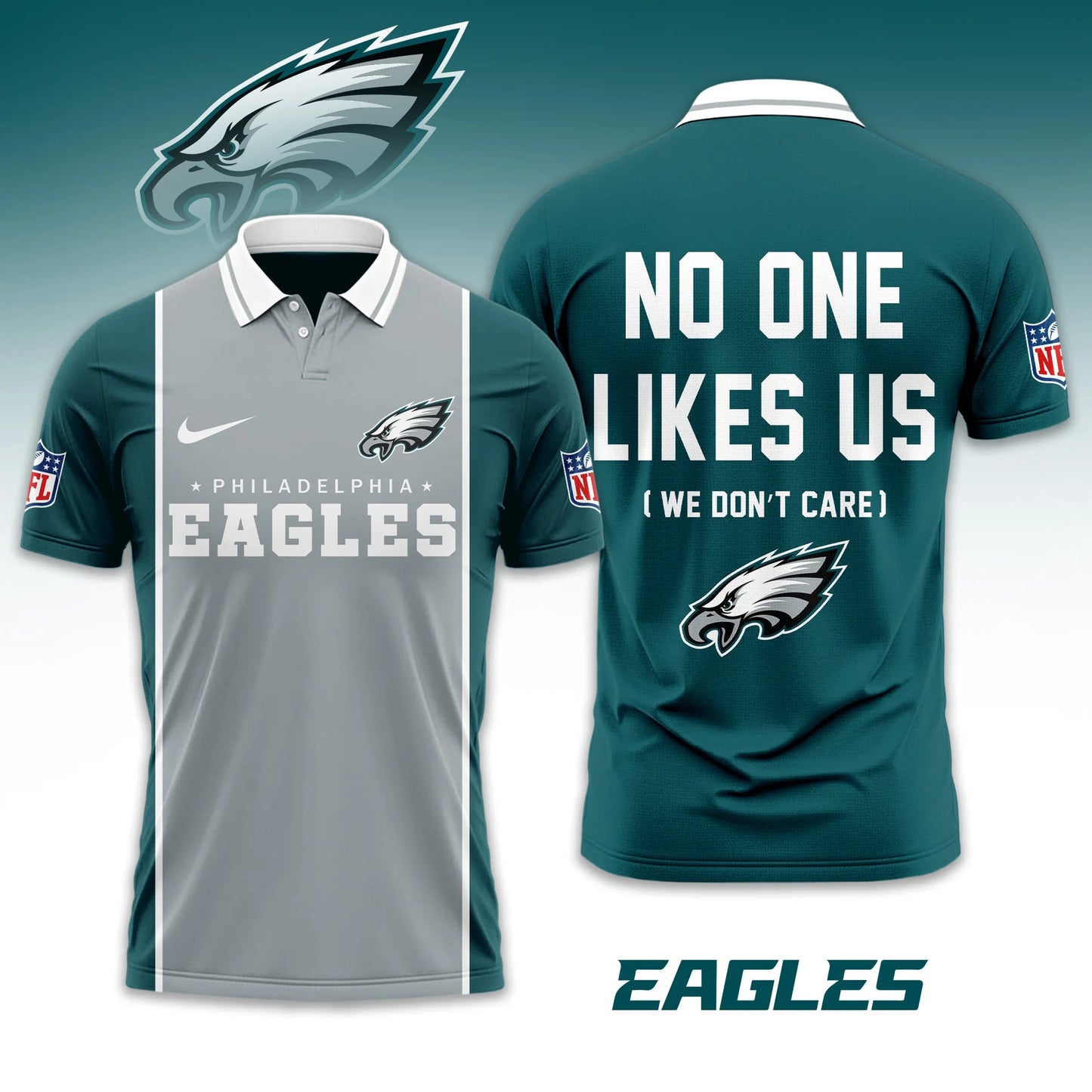 LIMITED EDITION - NEW CUSTOMIZED NFL02 PPE PHILADELPHIA EAGLES UNISEX T-SHIRT, POLO & HOODIE