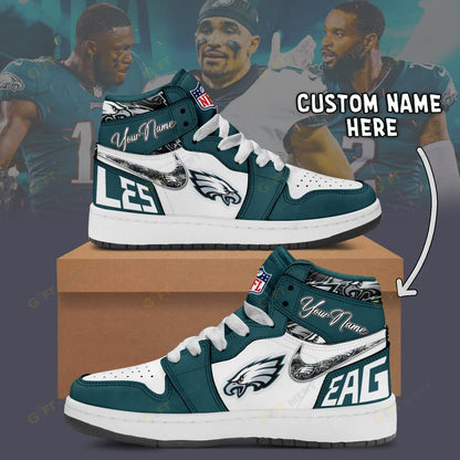 [SPECIAL OFFER] NEW CUSTOMIZED NFL02 PPE PHILADELPHIA EAGLES AIR JORDAN 1