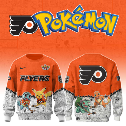 LIMITED EDITION - NEW CUSTOMIZED NHL27 PPF PHILADELPHIA FLYERS X POKÉMON T-SHIRT, SWEATSHIRT, HOODIE & ZIP HOODIE