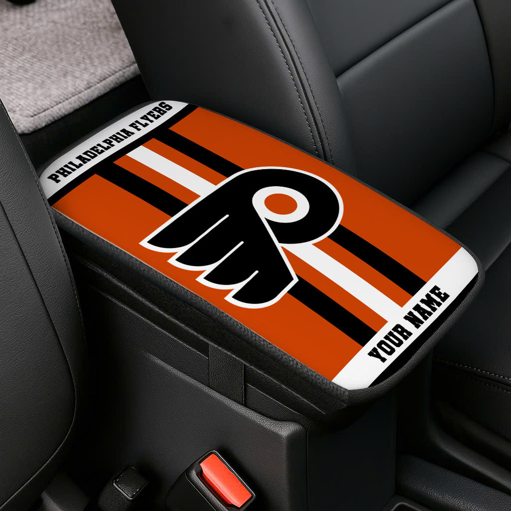 LIMITED EDITION - NEW CUSTOMIZED NHL27 PPF PHILADELPHIA FLYERS CAR ARMREST PAD COVER
