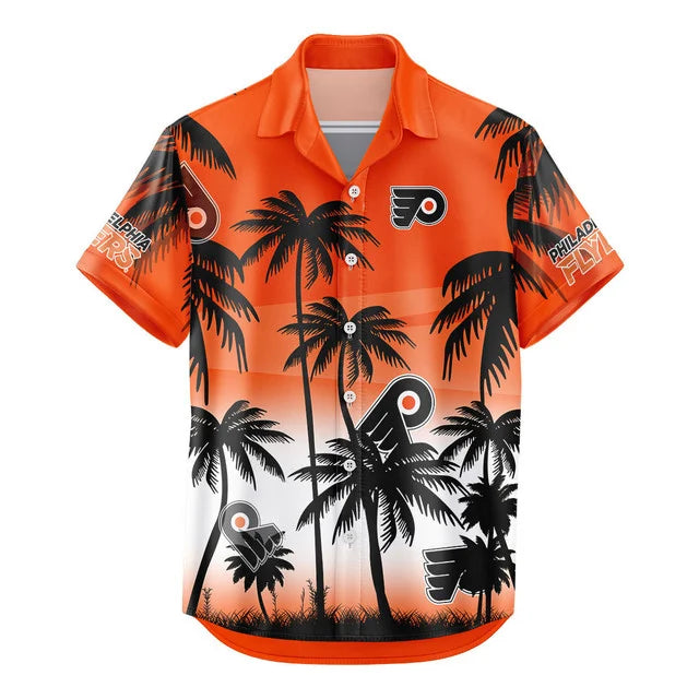 LIMITED EDITION - NEW CUSTOMIZED NHL27 PPF PHILADELPHIA FLYERS UNISEX HAWAIIAN SHIRT & SHORTS SET