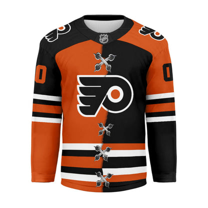 [SUPER SALE] NEW CUSTOMIZED NHL27 PPF PHILADELPHIA FLYERS UNISEX HOCKEY JERSEY
