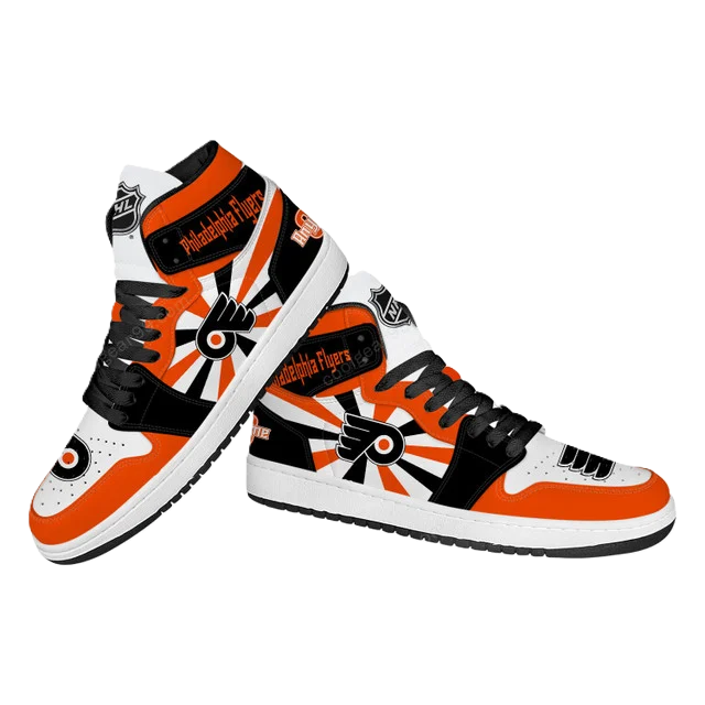 LIMITED EDITION - NEW CUSTOMIZED NHL27 PD FLYERS AIR JORDAN SNEAKERS