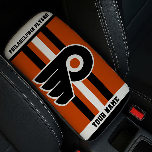 LIMITED EDITION - NEW CUSTOMIZED NHL27 PPF PHILADELPHIA FLYERS CAR ARMREST PAD COVER