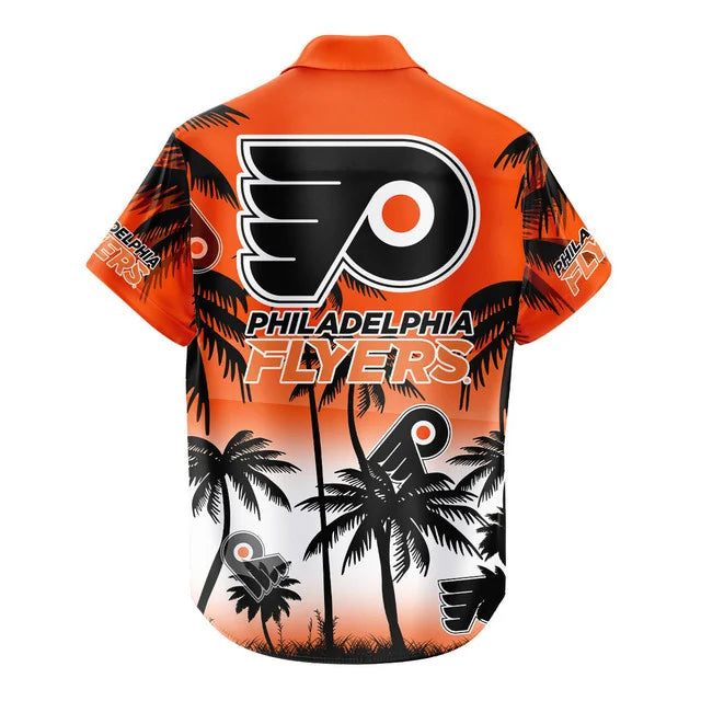 LIMITED EDITION - NEW CUSTOMIZED NHL27 PPF PHILADELPHIA FLYERS UNISEX HAWAIIAN SHIRT & SHORTS SET