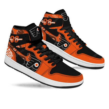 LIMITED EDITION - NEW CUSTOMIZED NHL27 PD FLYERS AIR JORDAN SNEAKERS