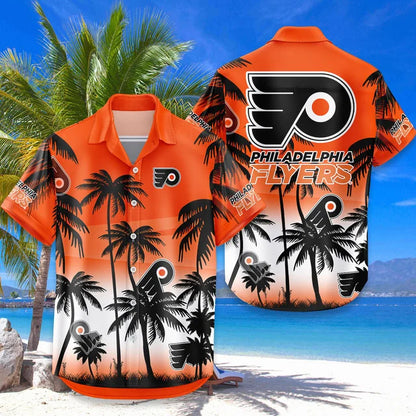 LIMITED EDITION - NEW CUSTOMIZED NHL27 PPF PHILADELPHIA FLYERS UNISEX HAWAIIAN SHIRT & SHORTS SET