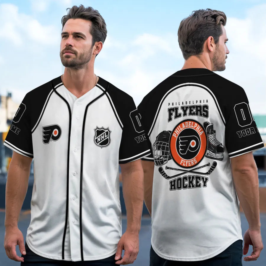 LIMITED EDITION - NEW CUSTOMIZED NHL27 PPF PHILADELPHIA FLYERS BASEBALL JERSEY