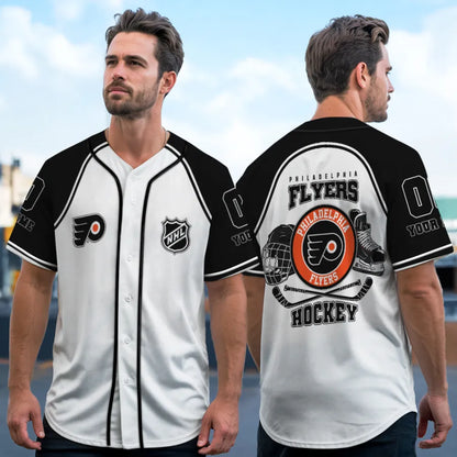 LIMITED EDITION - NEW CUSTOMIZED NHL27 PPF PHILADELPHIA FLYERS BASEBALL JERSEY