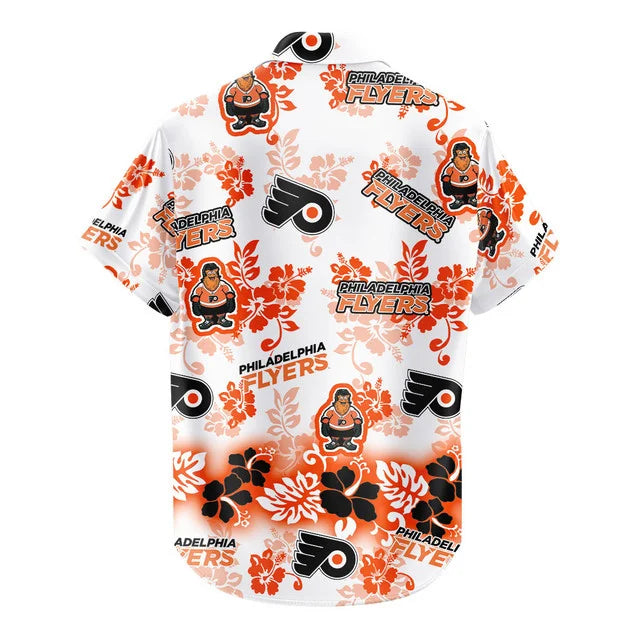 [SUPER SALE ] NEW CUSTOMIZED NHL27 PPF PHILADELPHIA FLYERS UNISEX HAWAIIAN SHIRT & SHORTS SET