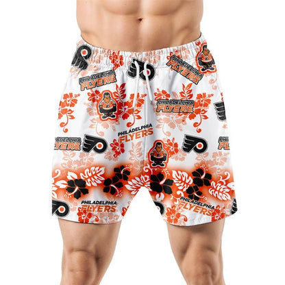 [SUPER SALE ] NEW CUSTOMIZED NHL27 PPF PHILADELPHIA FLYERS UNISEX HAWAIIAN SHIRT & SHORTS SET