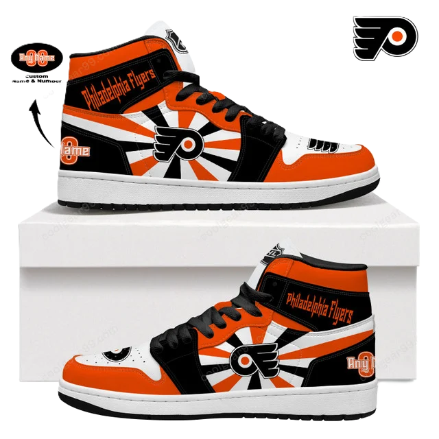 LIMITED EDITION - NEW CUSTOMIZED NHL27 PD FLYERS AIR JORDAN SNEAKERS