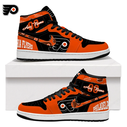 LIMITED EDITION - NEW CUSTOMIZED NHL27 PD FLYERS AIR JORDAN SNEAKERS