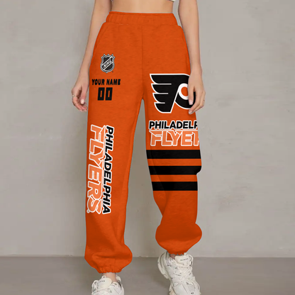 LIMITED EDITION - NEW CUSTOMIZED NHL27 PPF PHILADELPHIA FLYERS UNISEX LONG PANTS