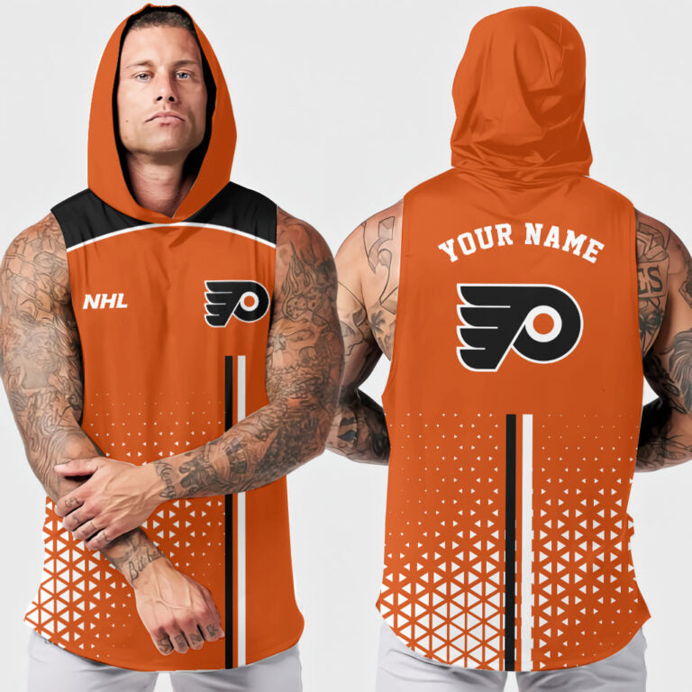 LIMITED EDITION - NEW CUSTOMIZED NHL27 PPF PHILADELPHIA FLYERS HOODED TANK TOP