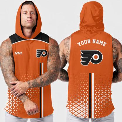 LIMITED EDITION - NEW CUSTOMIZED NHL27 PPF PHILADELPHIA FLYERS HOODED TANK TOP
