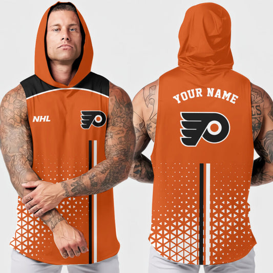 LIMITED EDITION - NEW CUSTOMIZED NHL27 PPF PHILADELPHIA FLYERS HOODED TANK TOP