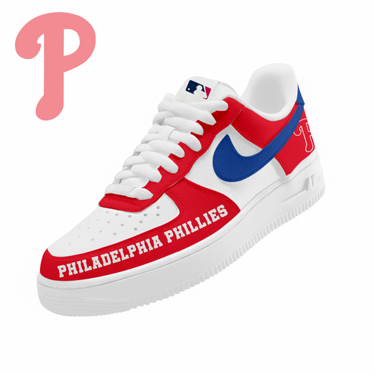 LIMITED EDITION - NEW CUSTOMIZED MLB11 PPS PHILADELPHIA PHILLIES AF1 SNEAKERS