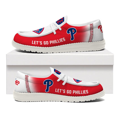 LIMITED EDITION - NEW CUSTOMIZED MLB11 PPS PHILADELPHIA PHILLIES LOAFER SHOES