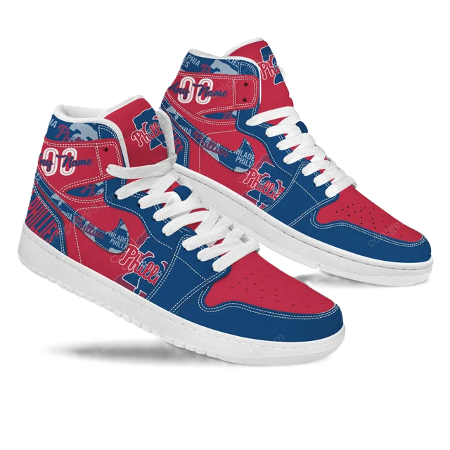 LIMITED EDITION - NEW CUSTOMIZED MLB11 PH PHILLIES AIR JORDAN SNEAKERS
