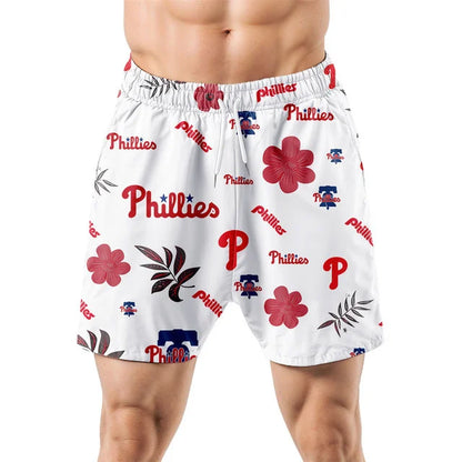 LIMITED EDITION - NEW CUSTOMIZED MLB11 PPS PHILADELPHIA PHILLIES UNISEX HAWAIIAN SHIRT & SHORTS SET