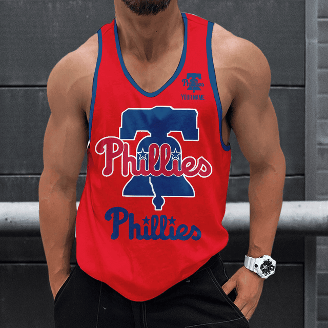 LIMITED EDITION - NEW CUSTOMIZED MLB11 PHILADELPHIA PHILLIES UNISEX TANK TOP