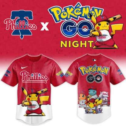 LIMITED EDITION - NEW CUSTOMIZED MLB11 PPS PHILADELPHIA PHILLIES x POKEMON BASEBALL JERSEY & CAP