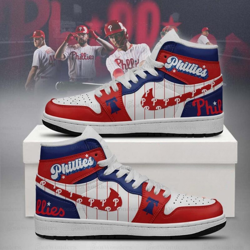 LIMITED EDITION - NEW CUSTOMIZED MLB11 PPS PHILADELPHIA PHILLIES AIR JORDAN SNEAKERS