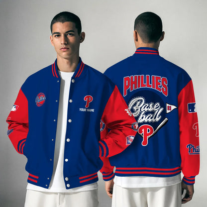 LIMITED EDITION - NEW PREMIUM MLB11 PPS PHILADELPHIA PHILLIES SATIN VARSITY JACKET