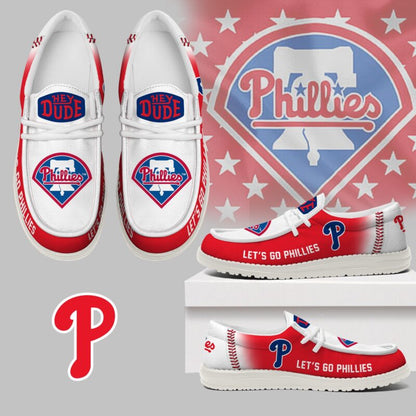 LIMITED EDITION - NEW CUSTOMIZED MLB11 PPS PHILADELPHIA PHILLIES LOAFER SHOES