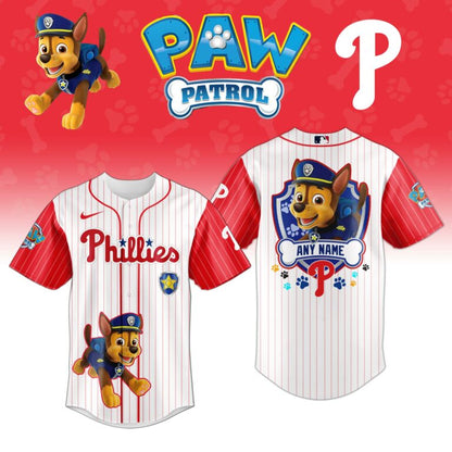 LIMITED EDITION - NEW CUSTOMIZED MLB11 PPS PHILADELPHIA PHILLIES x PAW PATROL BASEBALL JERSEY & CAP