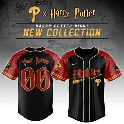 LIMITED EDITION - NEW CUSTOMIZED MLB11 PPS PHILADELPHIA PHILLIES x HARRY POTTER BASEBALL JERSEY