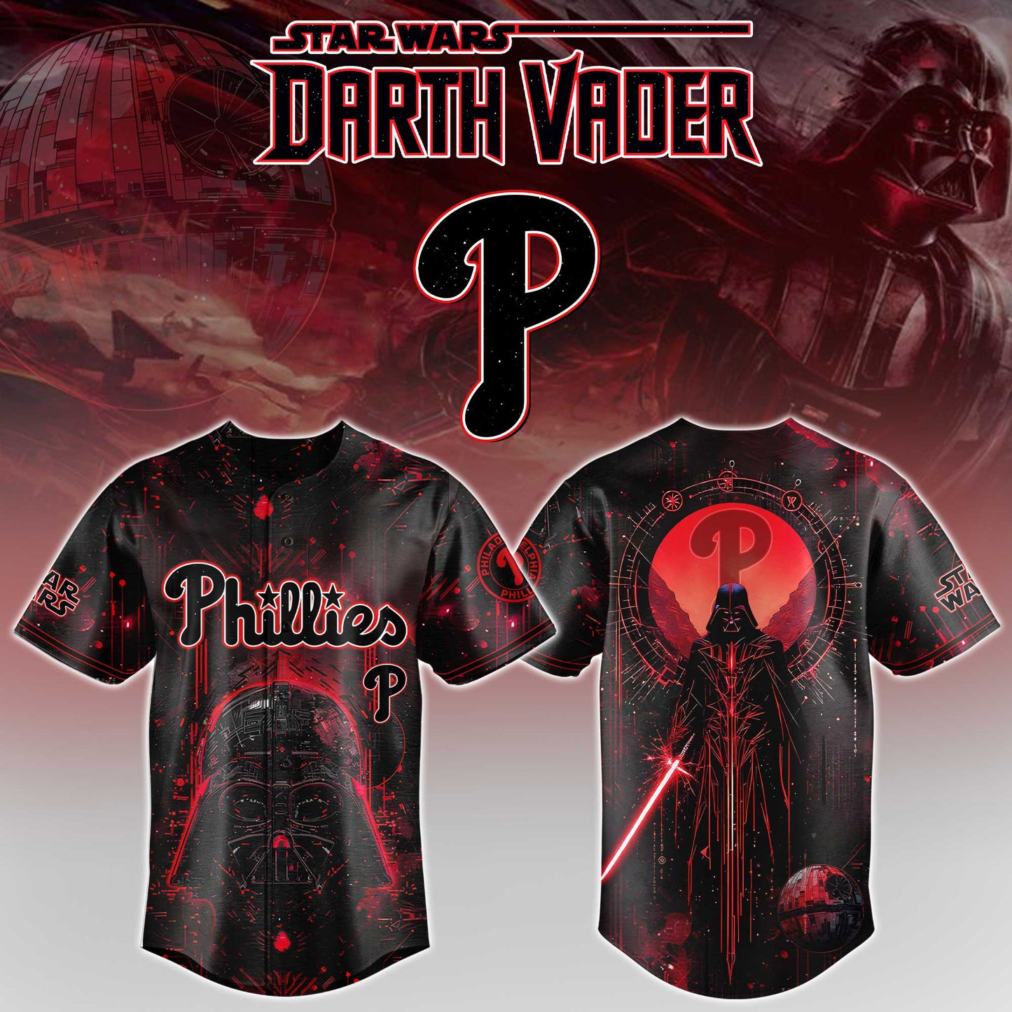 LIMITED EDITION - NEW CUSTOMIZED MLB11 PPS PHILADELPHIA PHILLIES x STAR WARS BASEBALL JERSEY