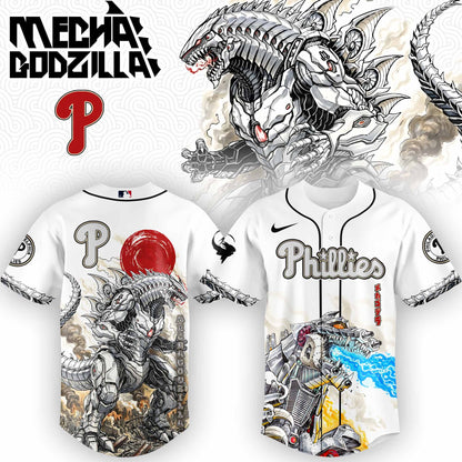 LIMITED EDITION - NEW CUSTOMIZED MLB11 PH PHILLIES x GODZILLA BASEBALL JERSEY