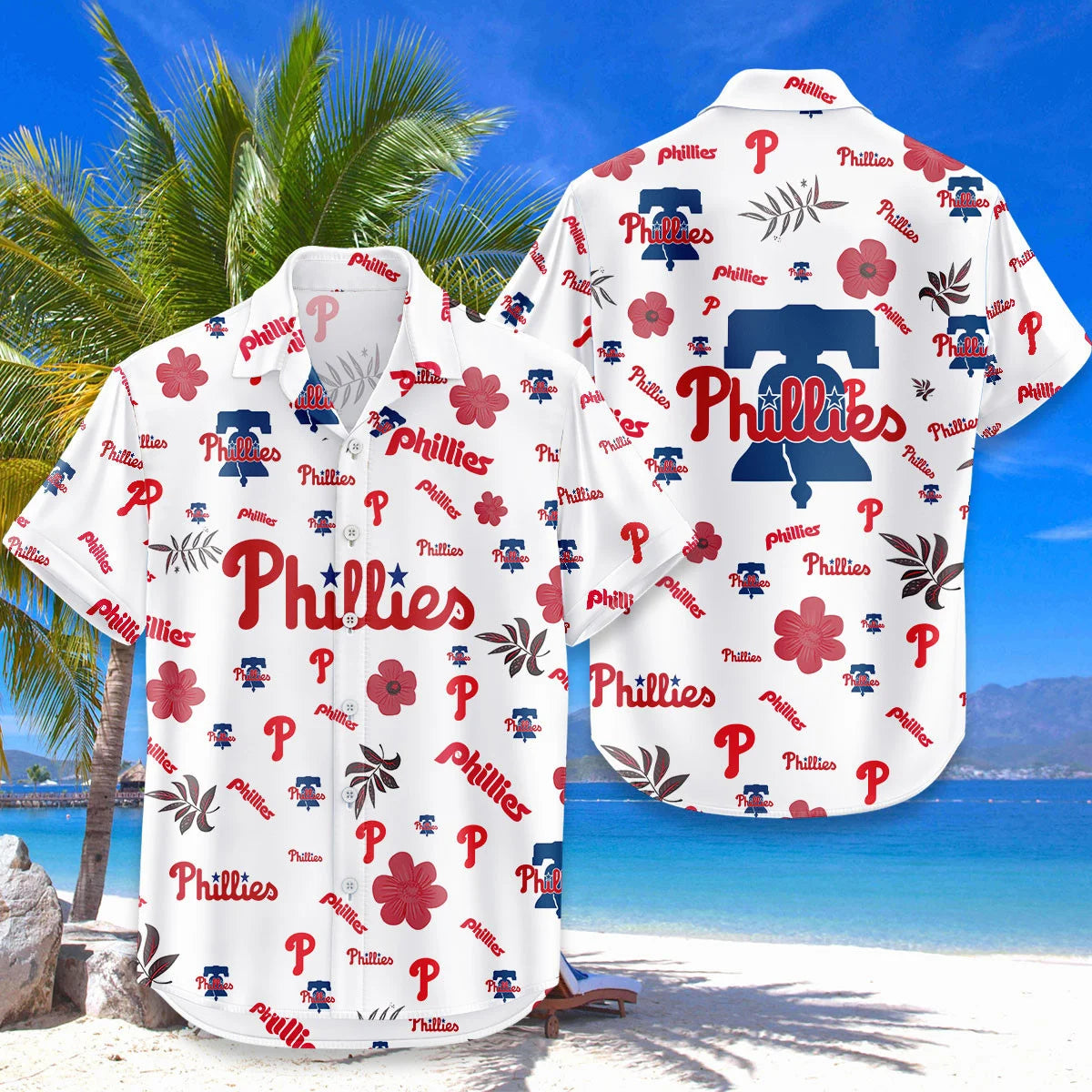 LIMITED EDITION - NEW CUSTOMIZED MLB11 PPS PHILADELPHIA PHILLIES UNISEX HAWAIIAN SHIRT & SHORTS SET