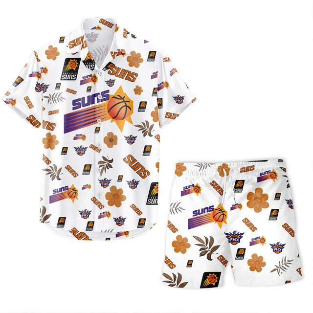 LIMITED EDITION - NEW CUSTOMIZED NBA21 PSU PHOENIX SUNS UNISEX HAWAIIAN SHIRT & SHORTS SET