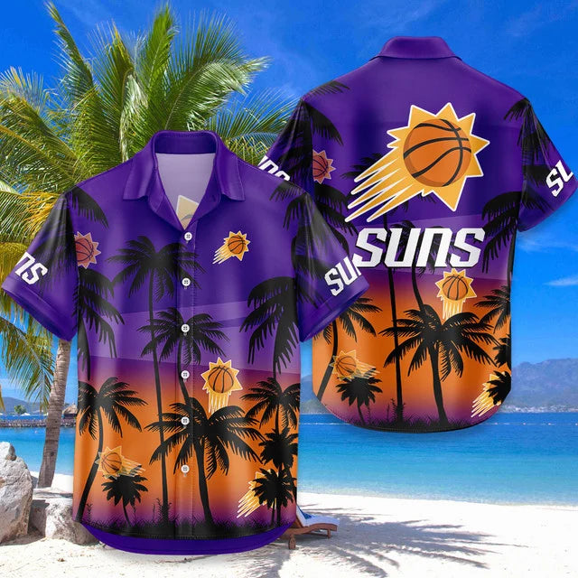 LIMITED EDITION - NEW CUSTOMIZED NBA21 PSU PHOENIX SUNS UNISEX HAWAIIAN SHIRT & SHORTS SET