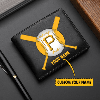 LIMITED EDITION - NEW CUSTOMIZED MLB29 PHP PITTSBURGH PIRATES LEATHER WALLET
