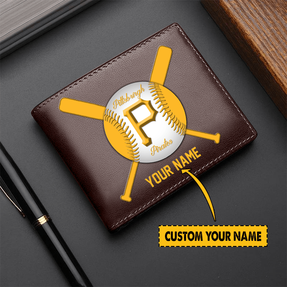 LIMITED EDITION - NEW CUSTOMIZED MLB29 PHP PITTSBURGH PIRATES LEATHER WALLET