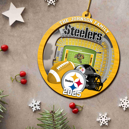 LIMITED EDITION - NEW CUSTOMIZED NFL14 PSB PITTSBURGH STEELERS ORNAMENT