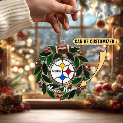 LIMITED EDITION - NEW CUSTOMIZED NFL14 PSB PITTSBURGH STEELERS ACRYLIC ORNAMENT