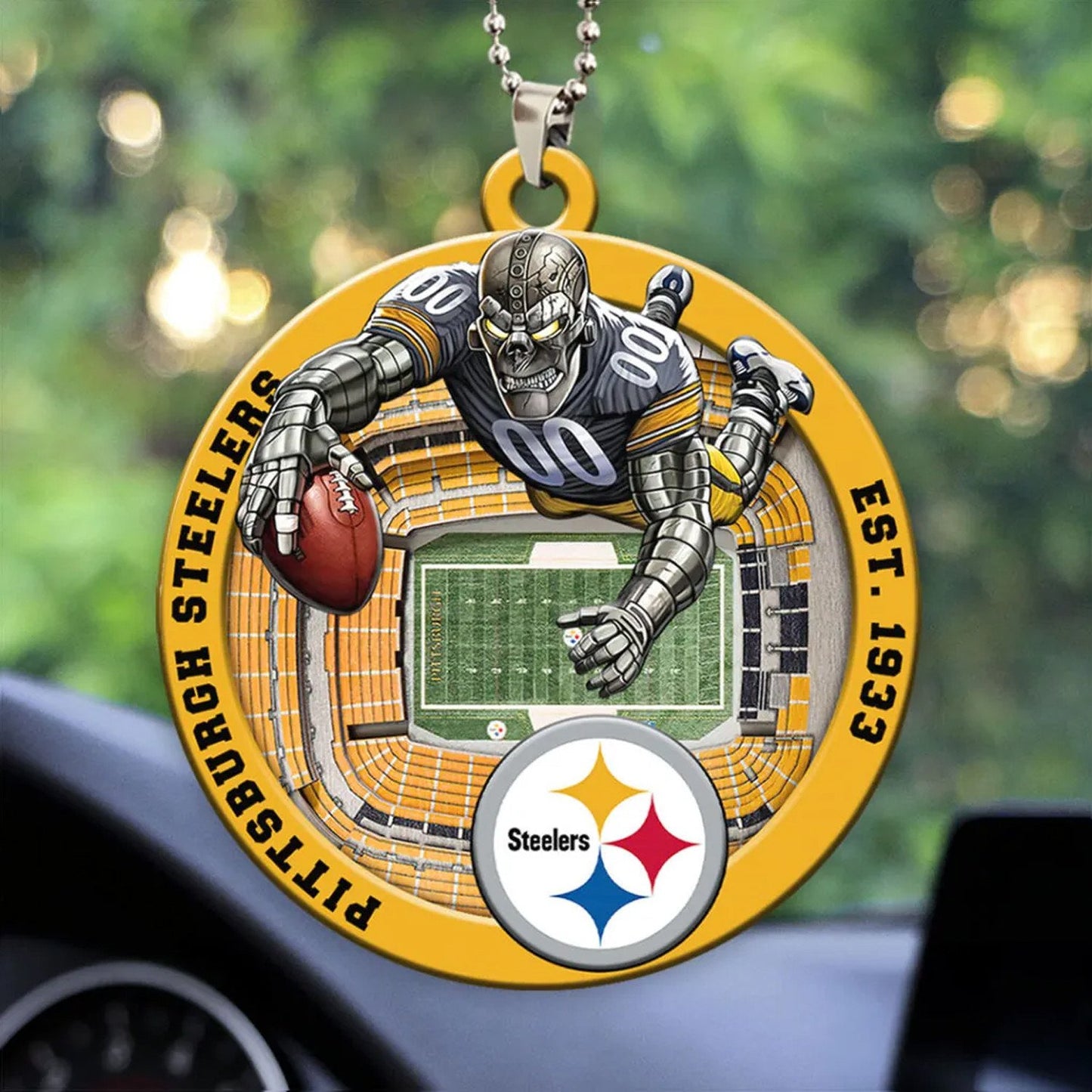 LIMITED EDITION - NEW CUSTOMIZED NFL14 PSB PITTSBURGH STEELERS ORNAMENT