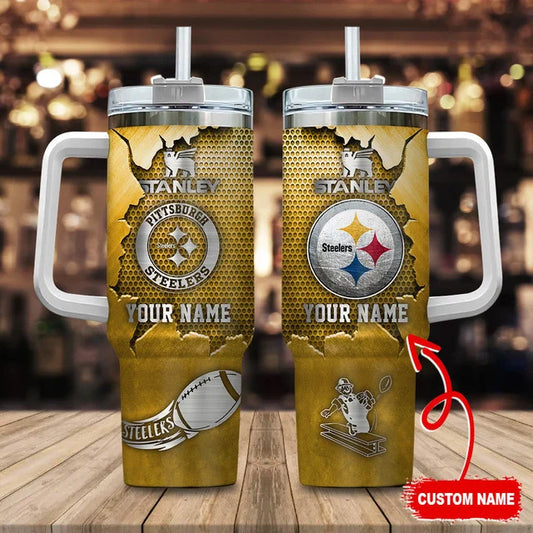 LIMITED EDITION - NEW CUSTOMIZED NFL14 PSB PITTSBURGH STEELERS TUMBLER CUP