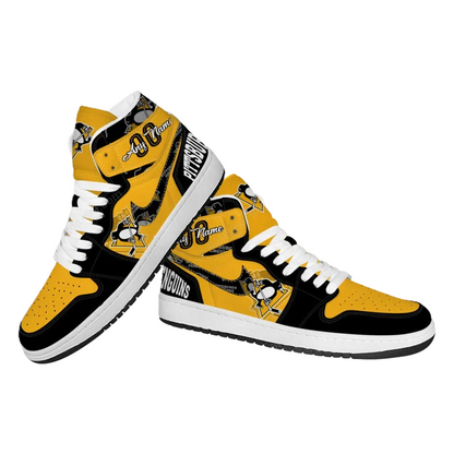 LIMITED EDITION - NEW CUSTOMIZED NHL26 PB PENGUINS AIR JORDAN SNEAKERS