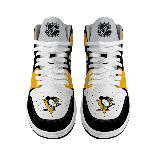 LIMITED EDITION - NEW CUSTOMIZED NHL26 PB PENGUINS AIR JORDAN SNEAKERS