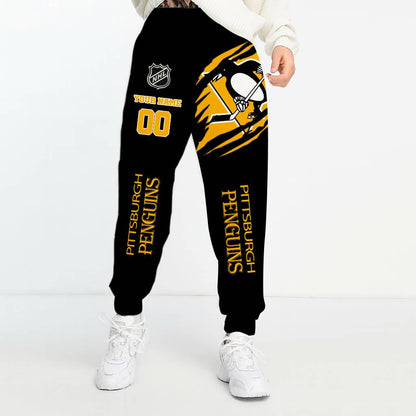 LIMITED EDITION - NEW CUSTOMIZED NHL26 PBP PITTSBURGH PENGUINS UNISEX LONG PANTS