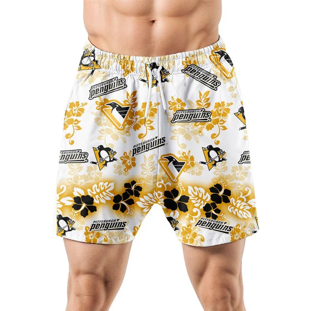 LIMITED EDITION - NEW CUSTOMIZED NHL26 PBP PITTSBURGH PENGUINS UNISEX HAWAIIAN SHIRT & SHORTS SET