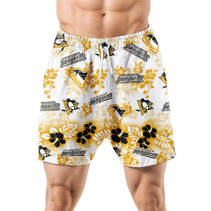 LIMITED EDITION - NEW CUSTOMIZED NHL26 PBP PITTSBURGH PENGUINS UNISEX HAWAIIAN SHIRT & SHORTS SET
